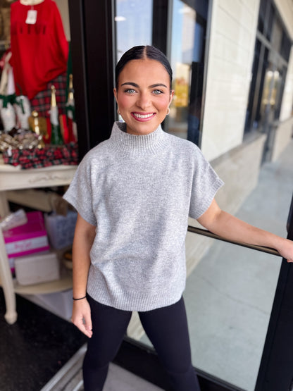 The Grey Mock Neck Pullover
