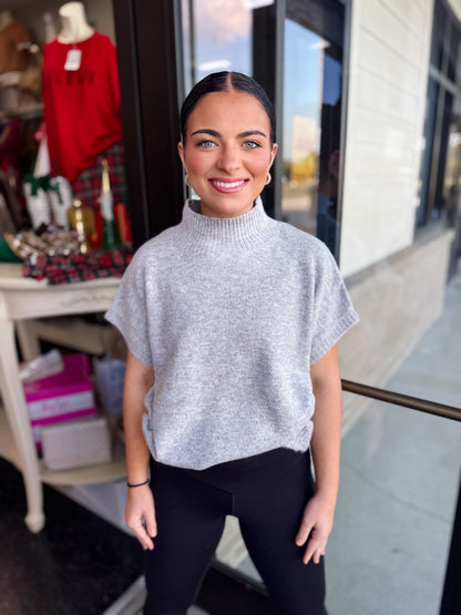 The Grey Mock Neck Pullover