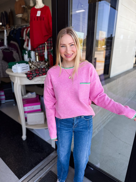 The Blush Stitch Detail Sweater