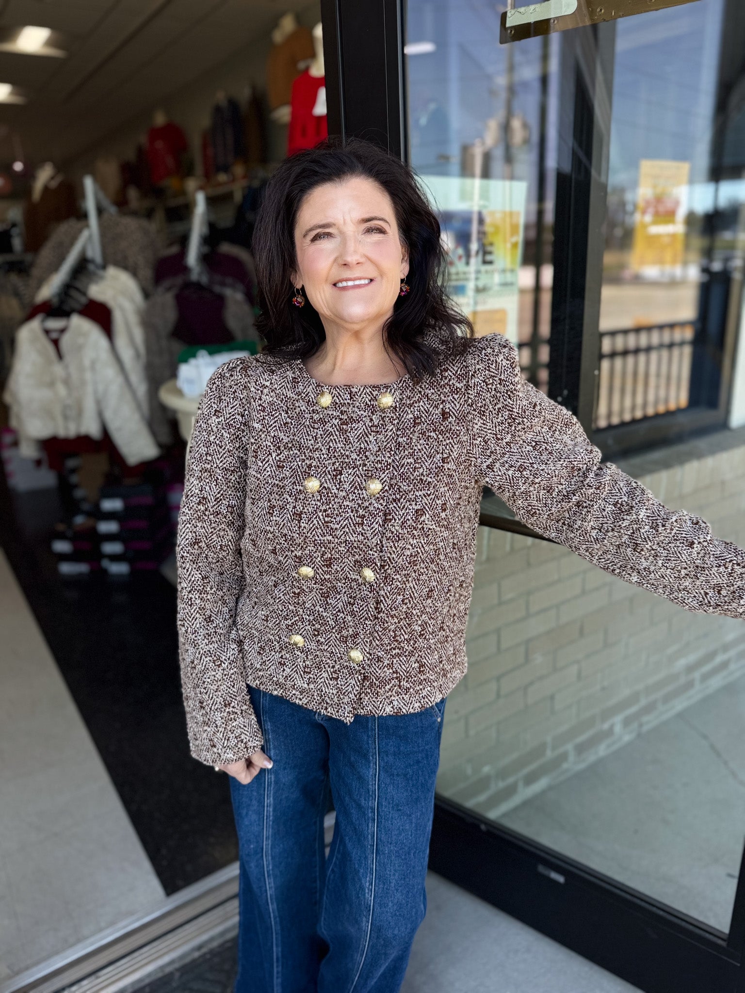 🤎 The Colette Tweed Button Jacket!