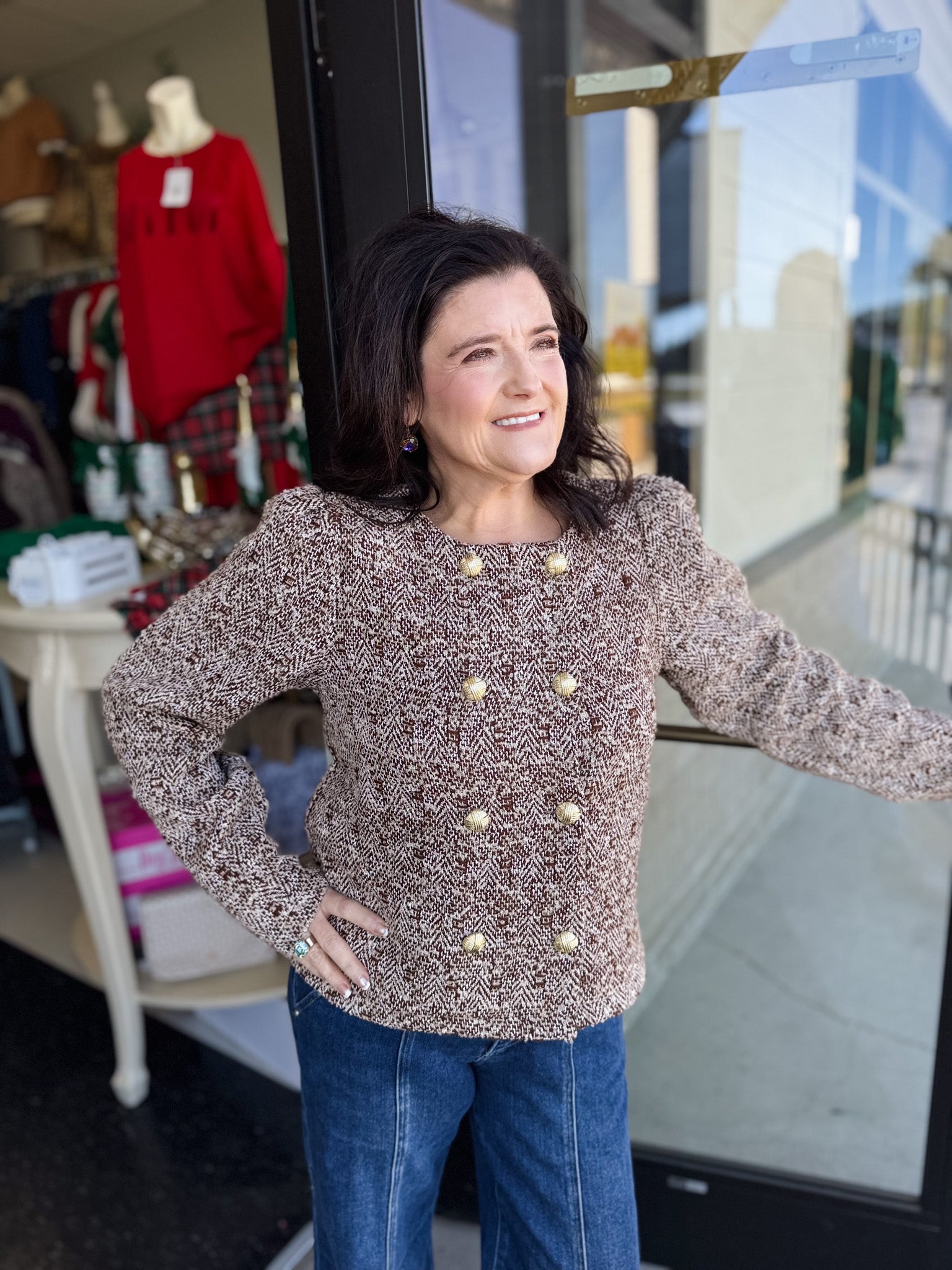 🤎 The Colette Tweed Button Jacket!