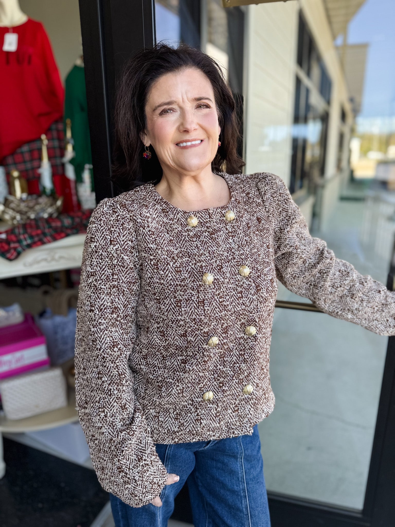 🤎 The Colette Tweed Button Jacket!