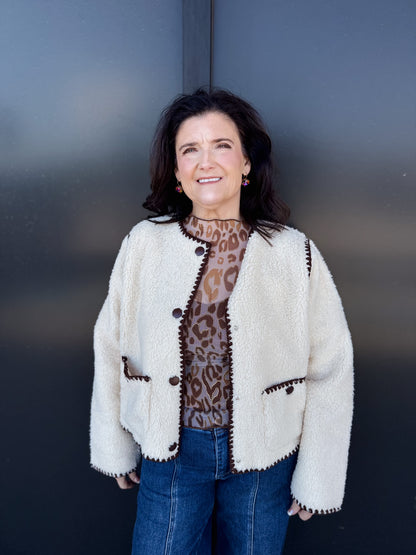 ✨ Wild Whisper Mesh Long Sleeve Top