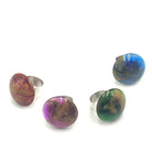 gold marbled lucite rings