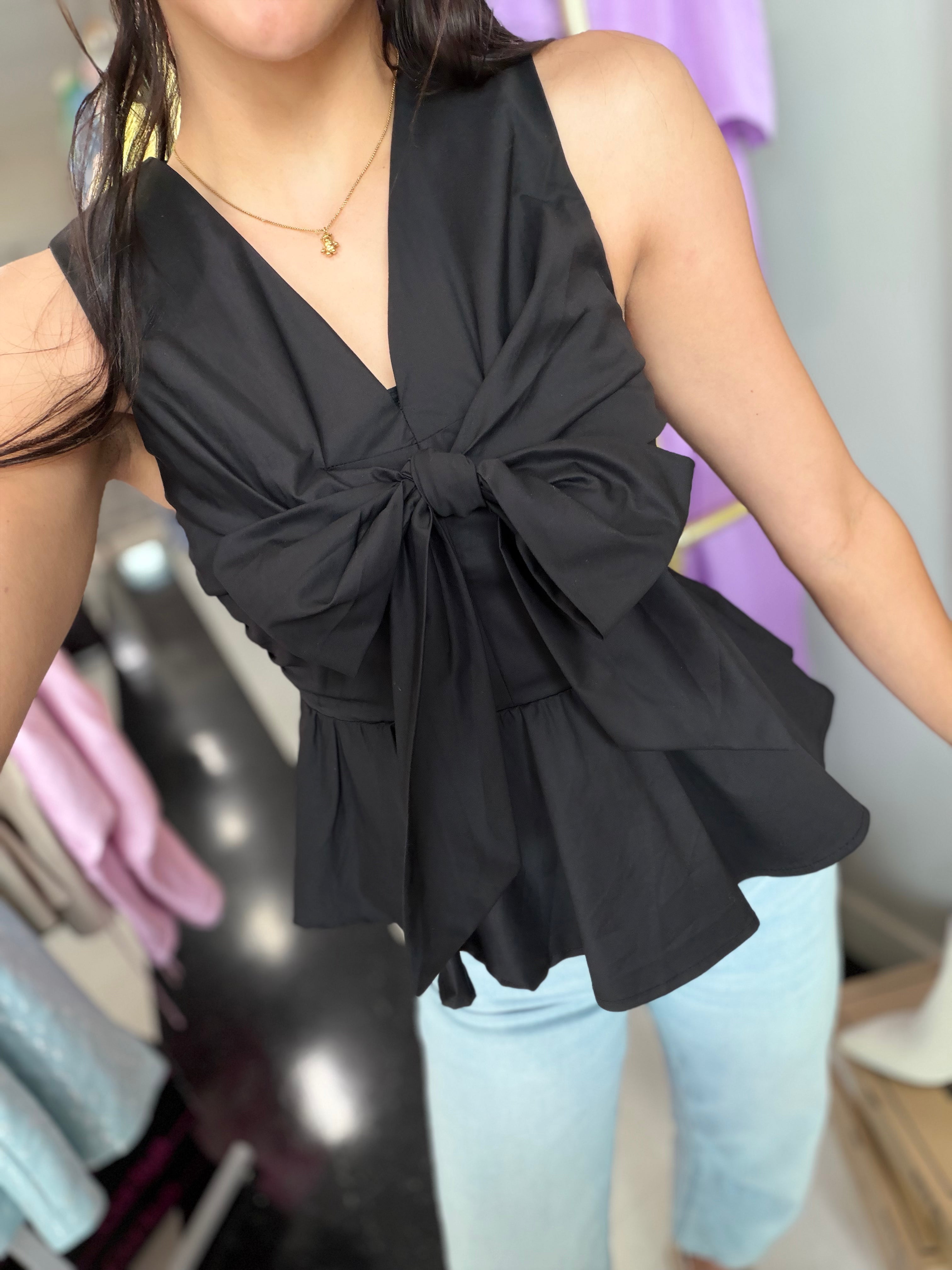 Sweetly Tied Peplum Tank