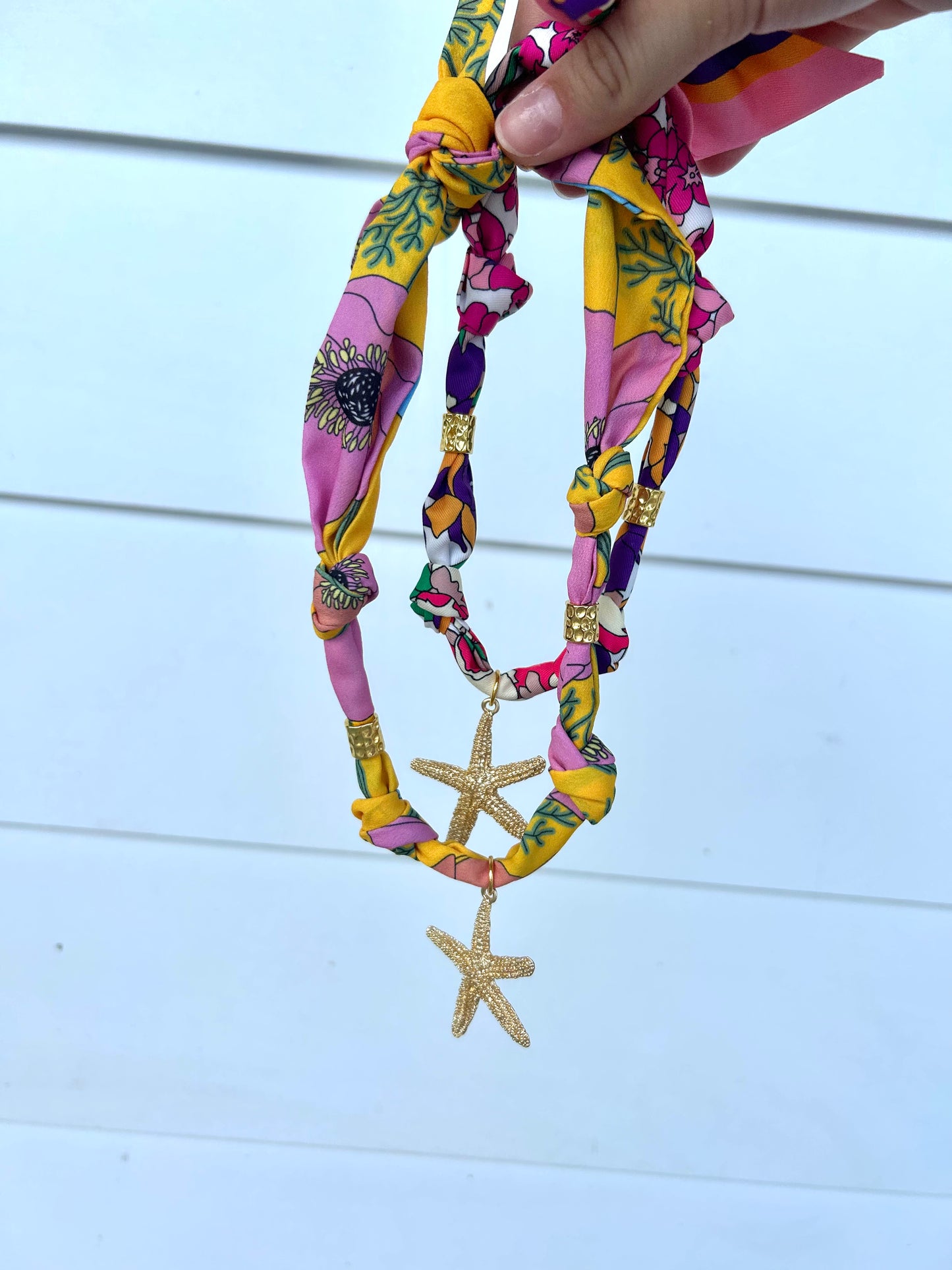 Starfish Scarf Necklace