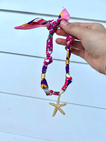 Starfish Scarf Necklace