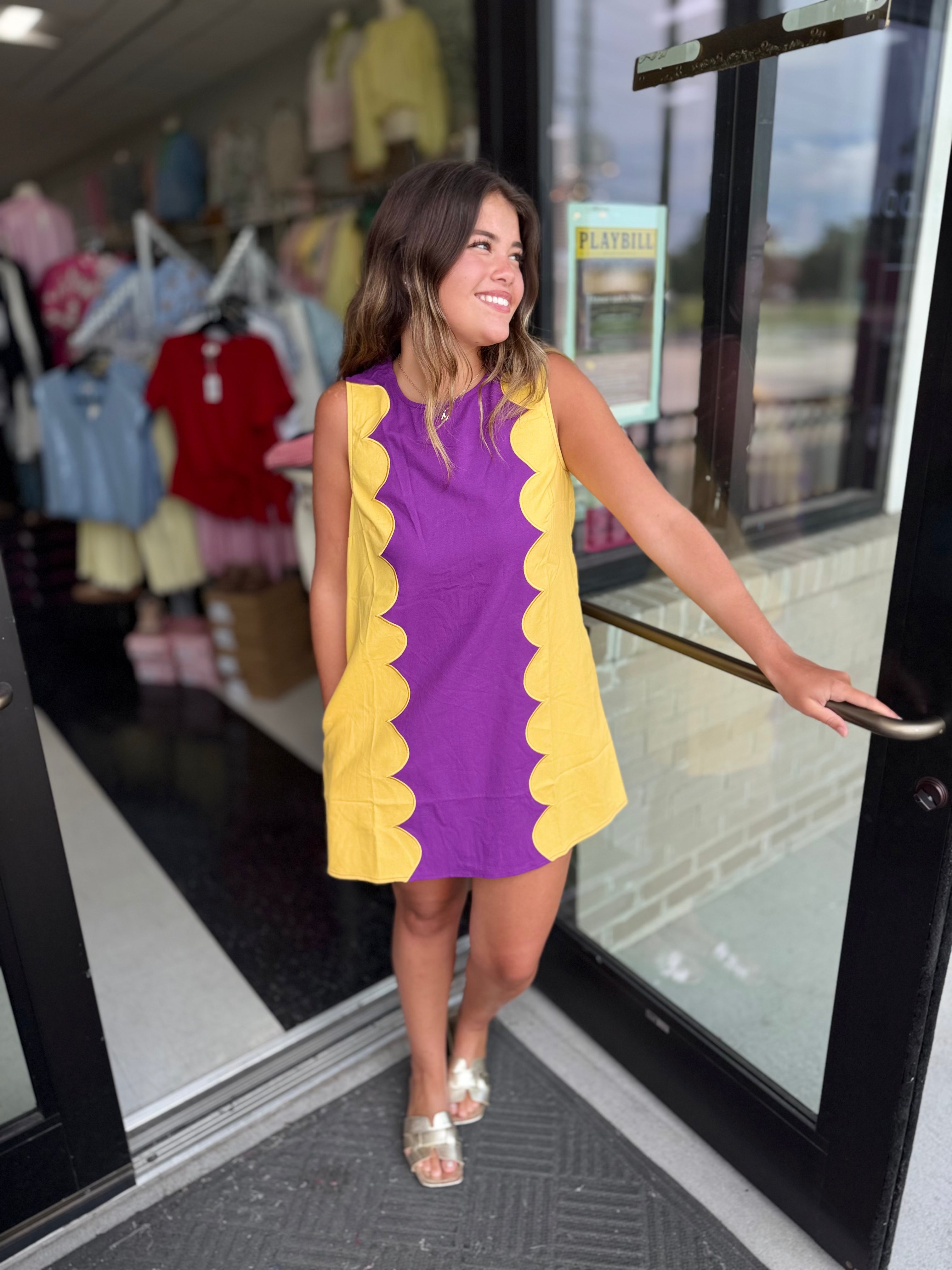 Scalloped Justine Dress