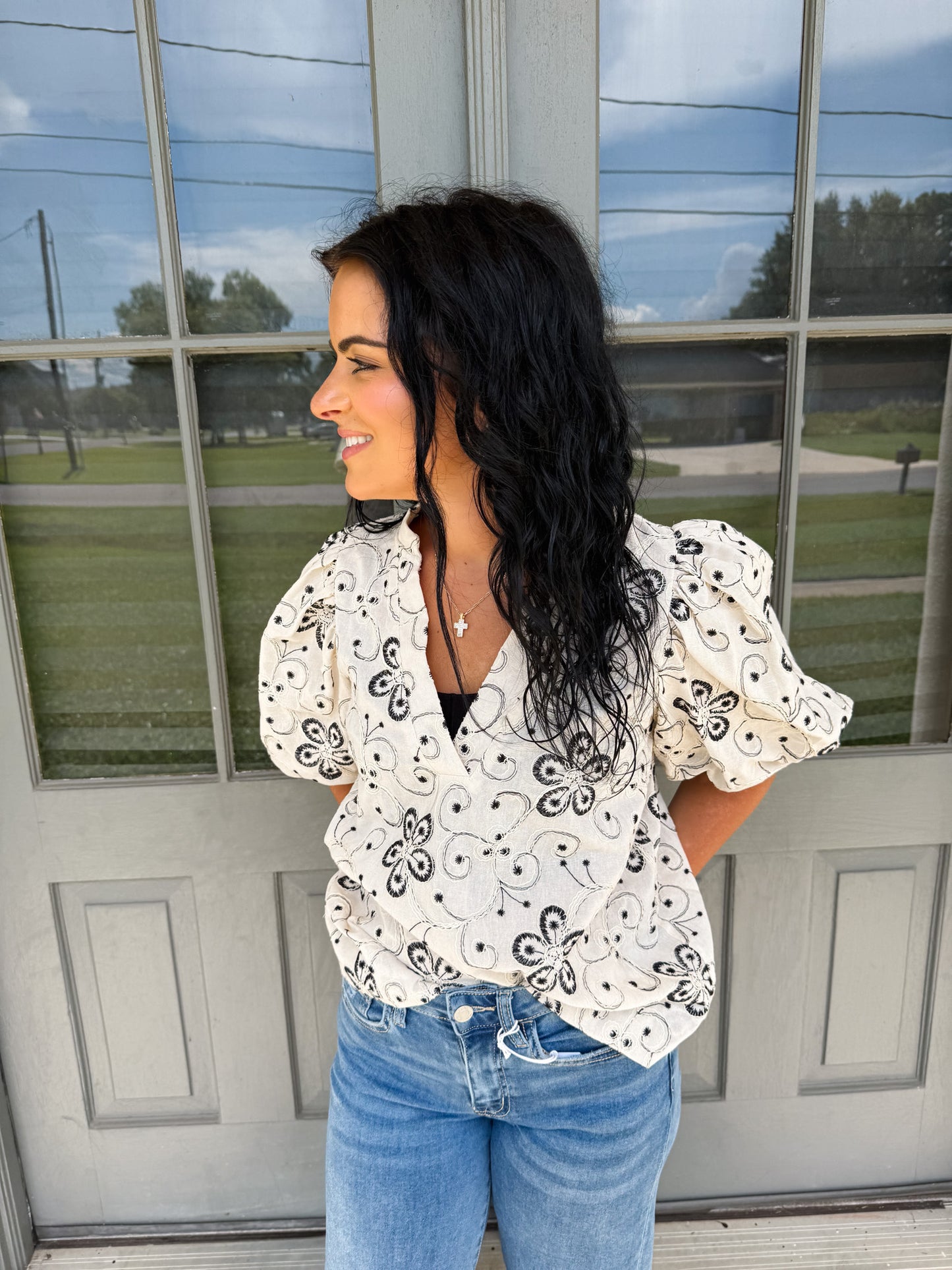 Glam Flower Power Top