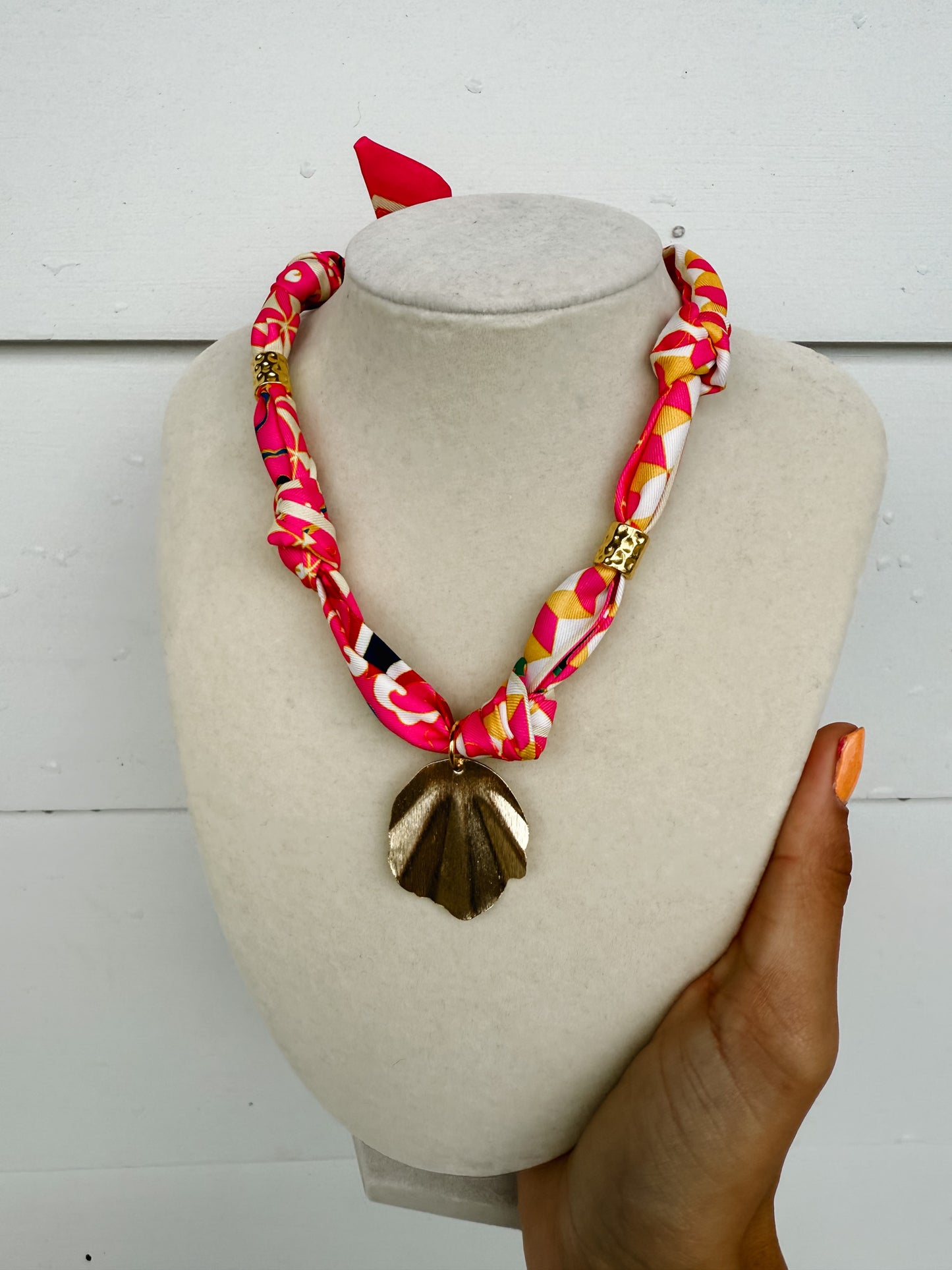 Scarf Necklace - Pink Mix