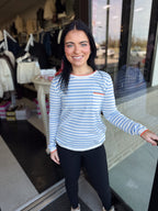 Color Blanket Stitch Striped Sweater!