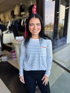 Color Blanket Stitch Striped Sweater!