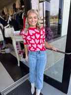 Valentine Heart Crew Neck Pullover