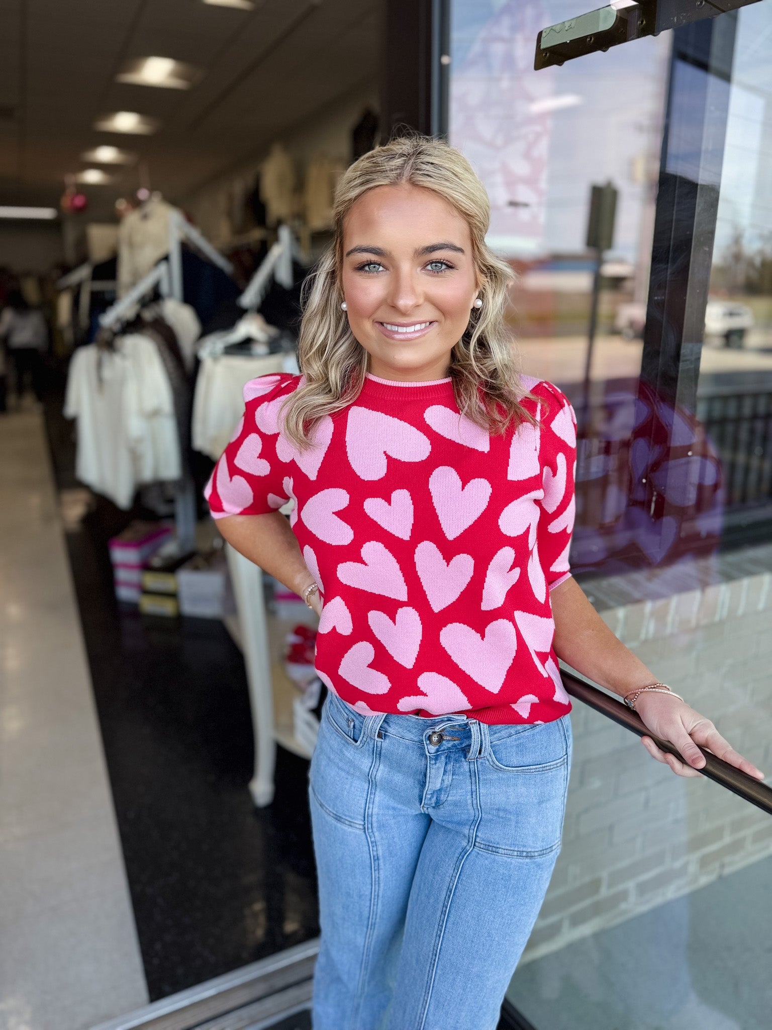 Valentine Heart Crew Neck Pullover