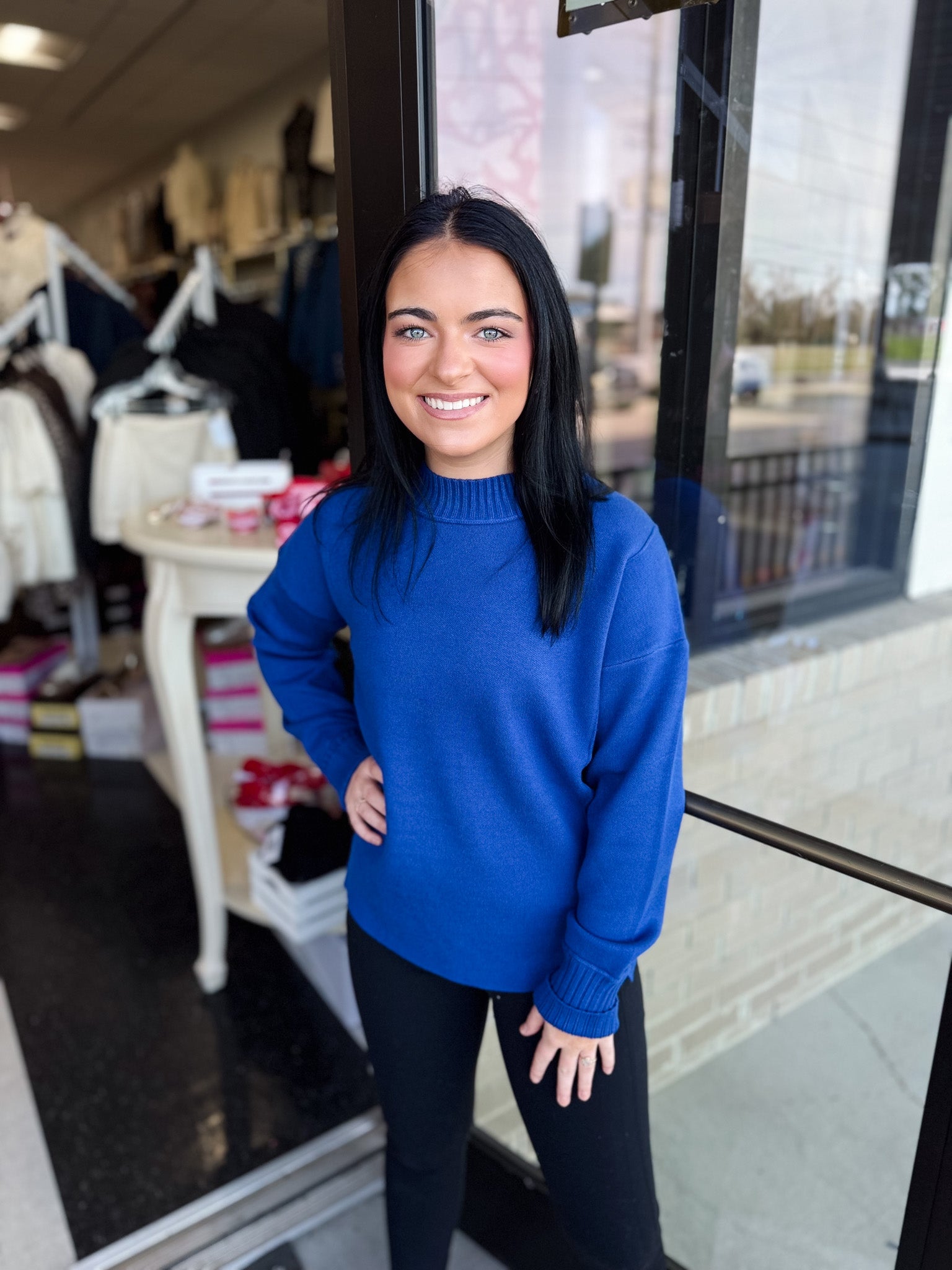 Refined Mock Neck Pullover!