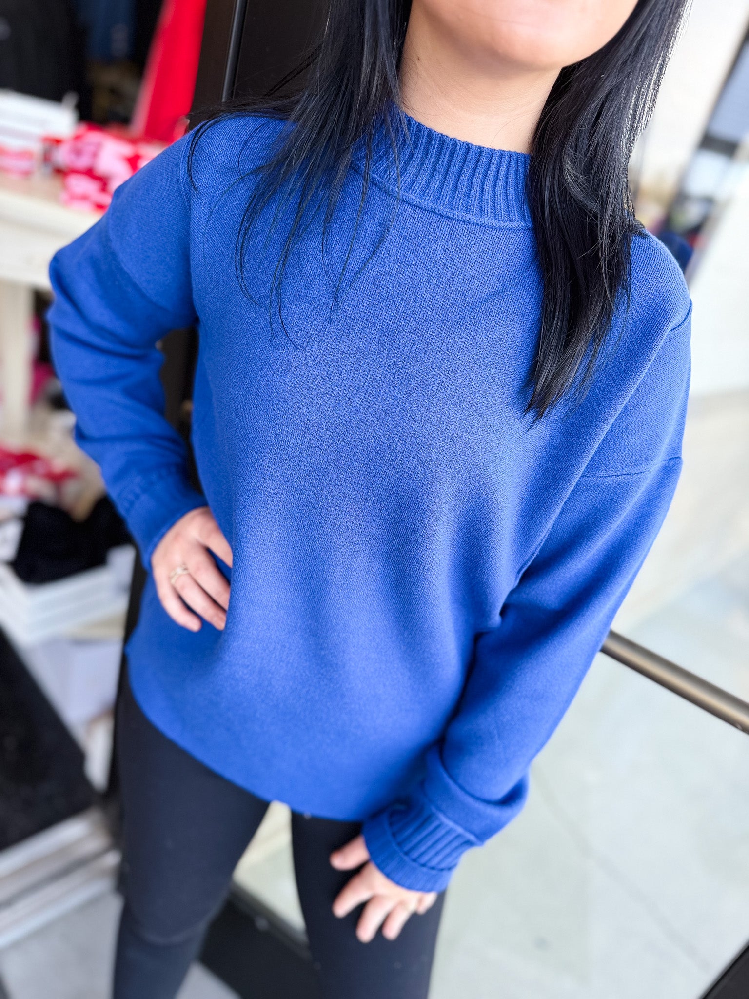 Refined Mock Neck Pullover!