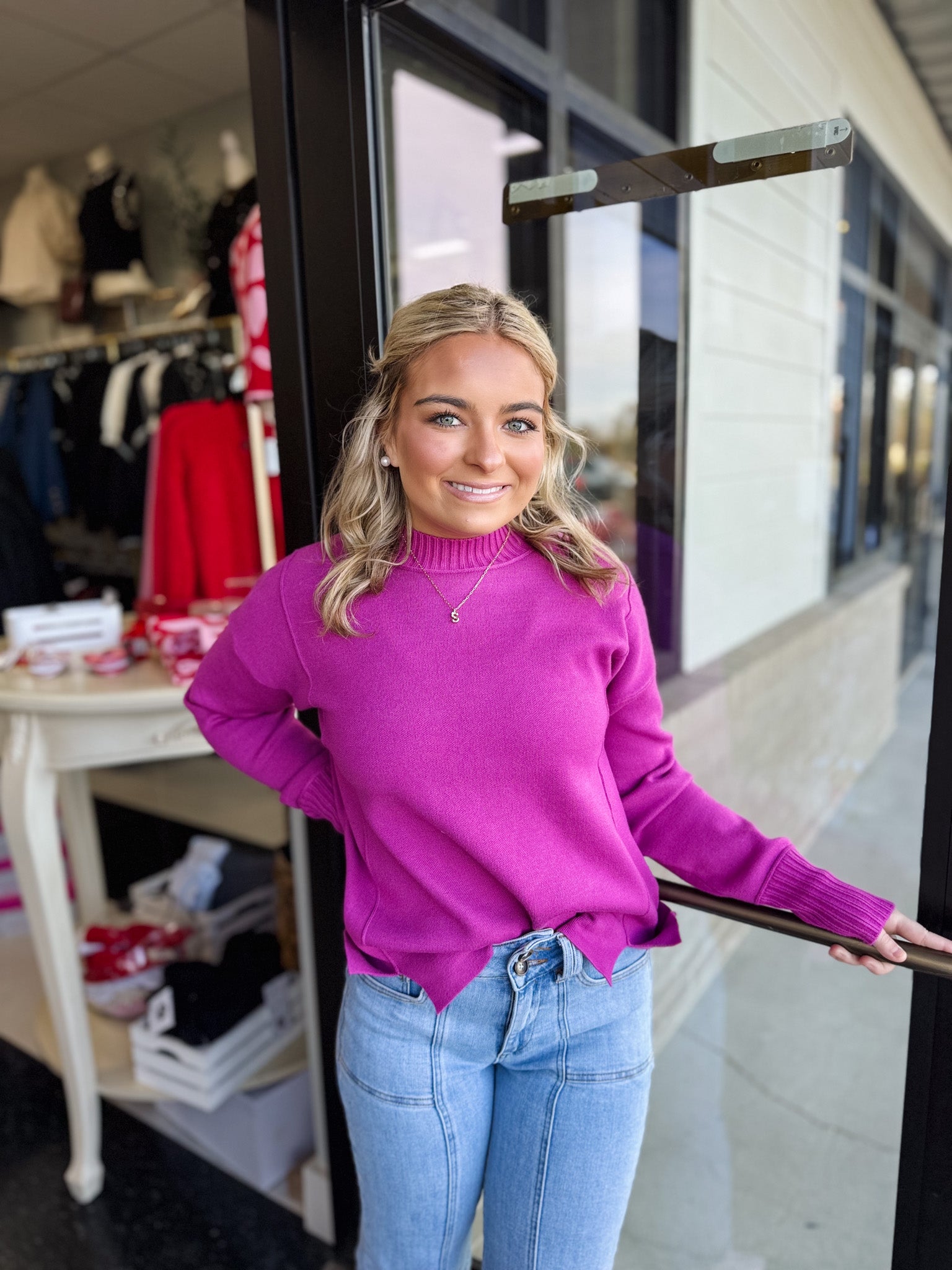 Refined Mock Neck Pullover!