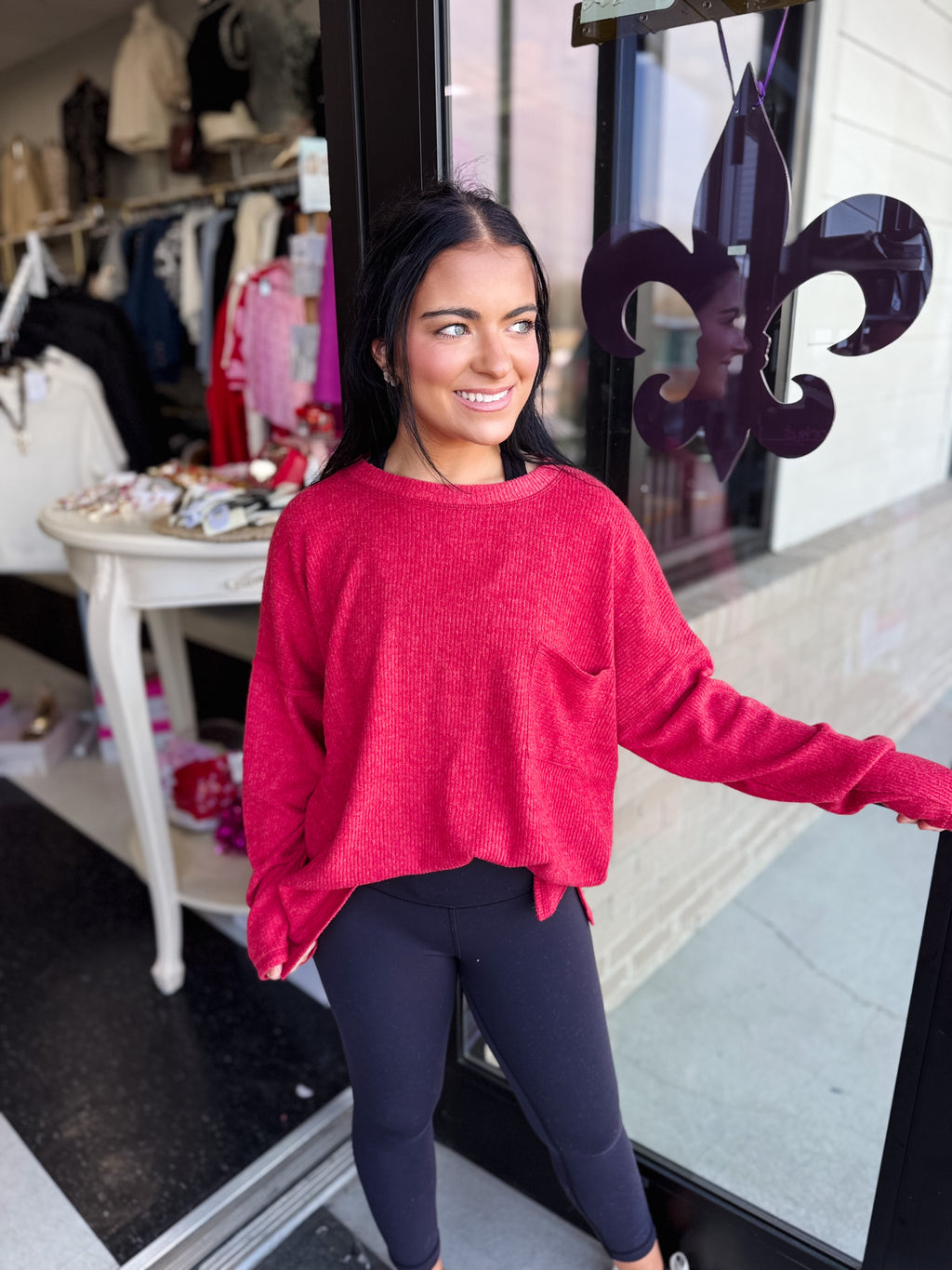 Ribbed Brushed Melange Hacci Sweater