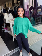 Ribbed Brushed Melange Hacci Sweater