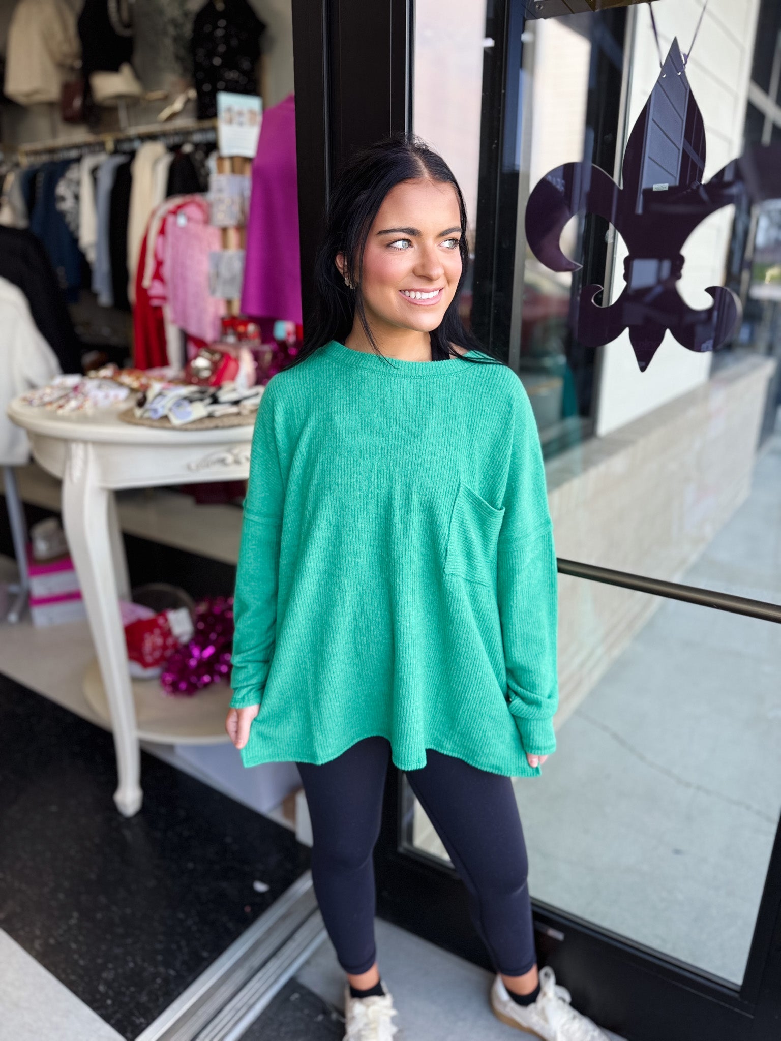 Ribbed Brushed Melange Hacci Sweater