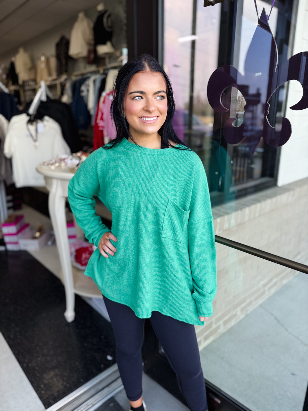 Ribbed Brushed Melange Hacci Sweater