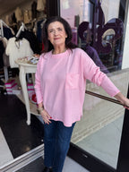 Ribbed Brushed Melange Hacci Sweater