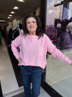 Ribbed Brushed Melange Hacci Sweater