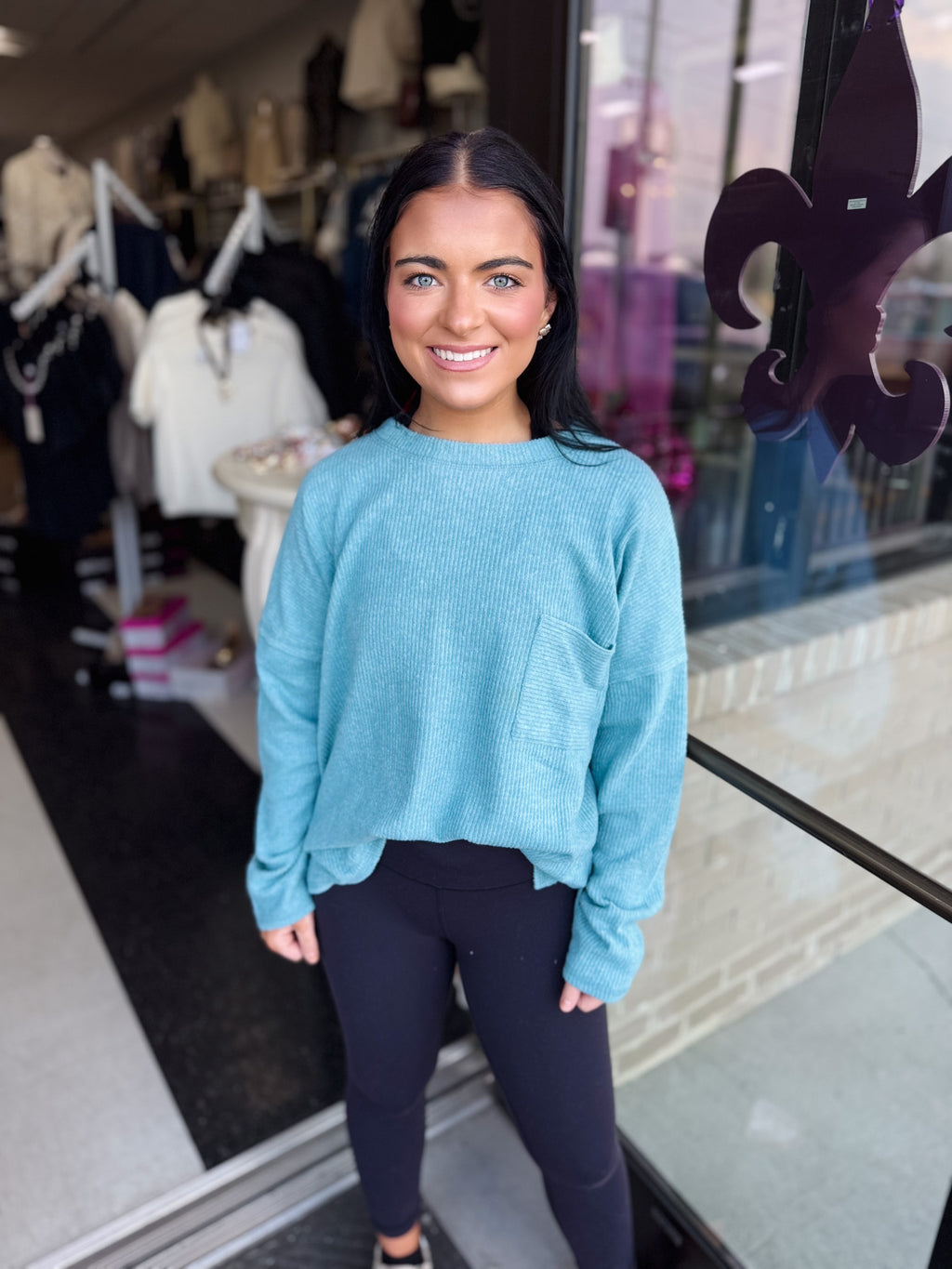 Ribbed Brushed Melange Hacci Sweater