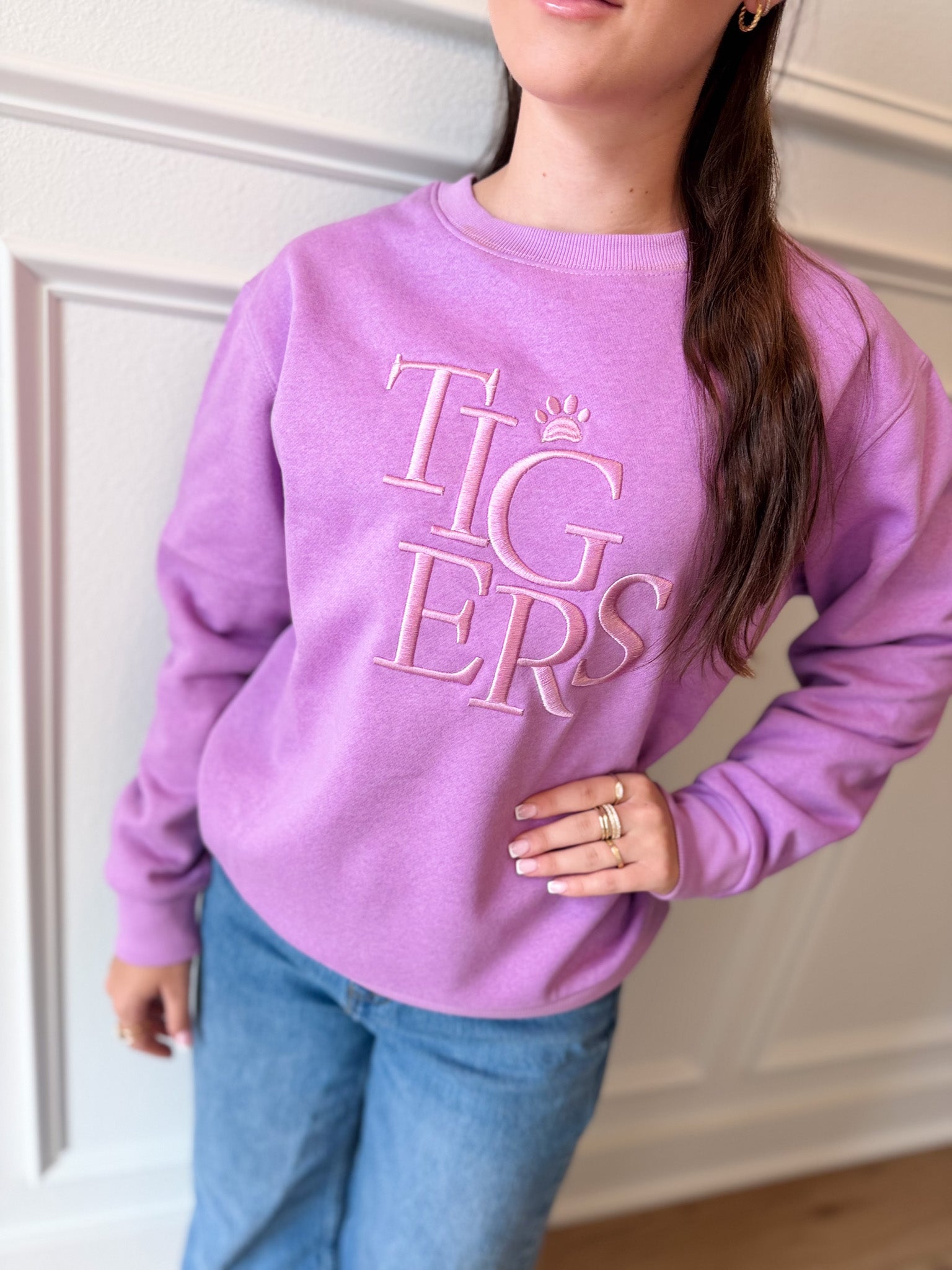 Tiger Embroidery Sweatshirt