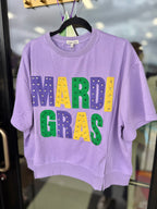 💜 Mardi Gras Oversized Graphic Tee 💚