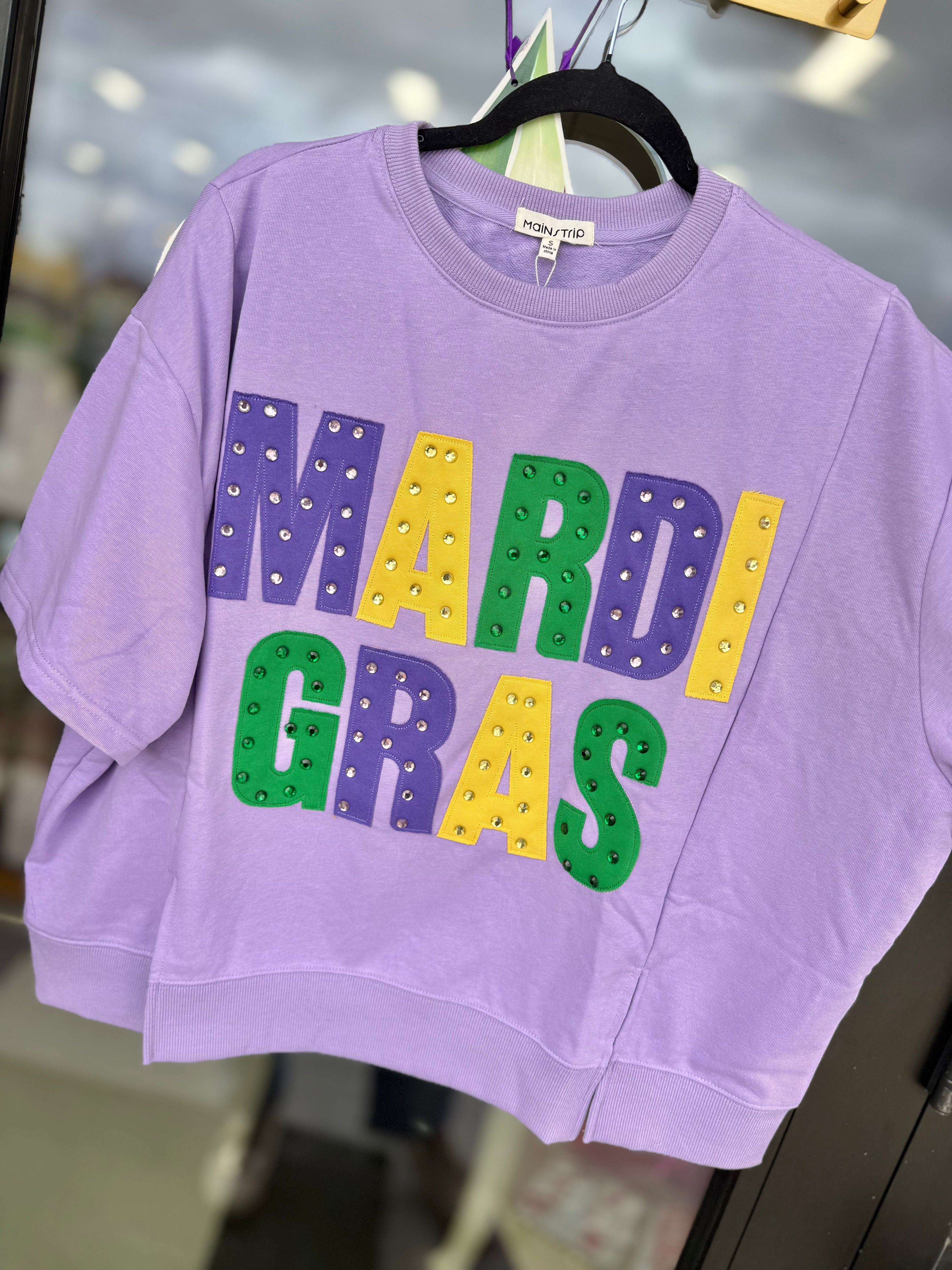 💜 Mardi Gras Oversized Graphic Tee 💚