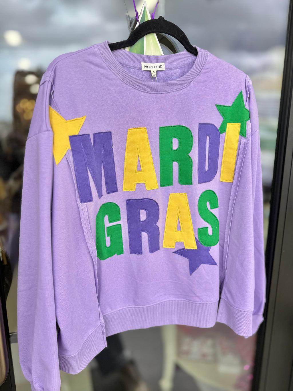 💜 Mardi Gras Patchwork Sweater 💚