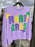 💜 Mardi Gras Patchwork Sweater 💚