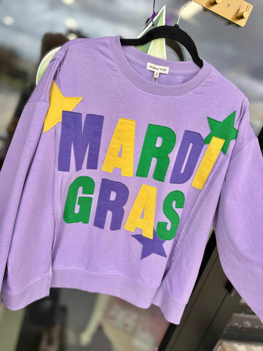 💜 Mardi Gras Patchwork Sweater 💚
