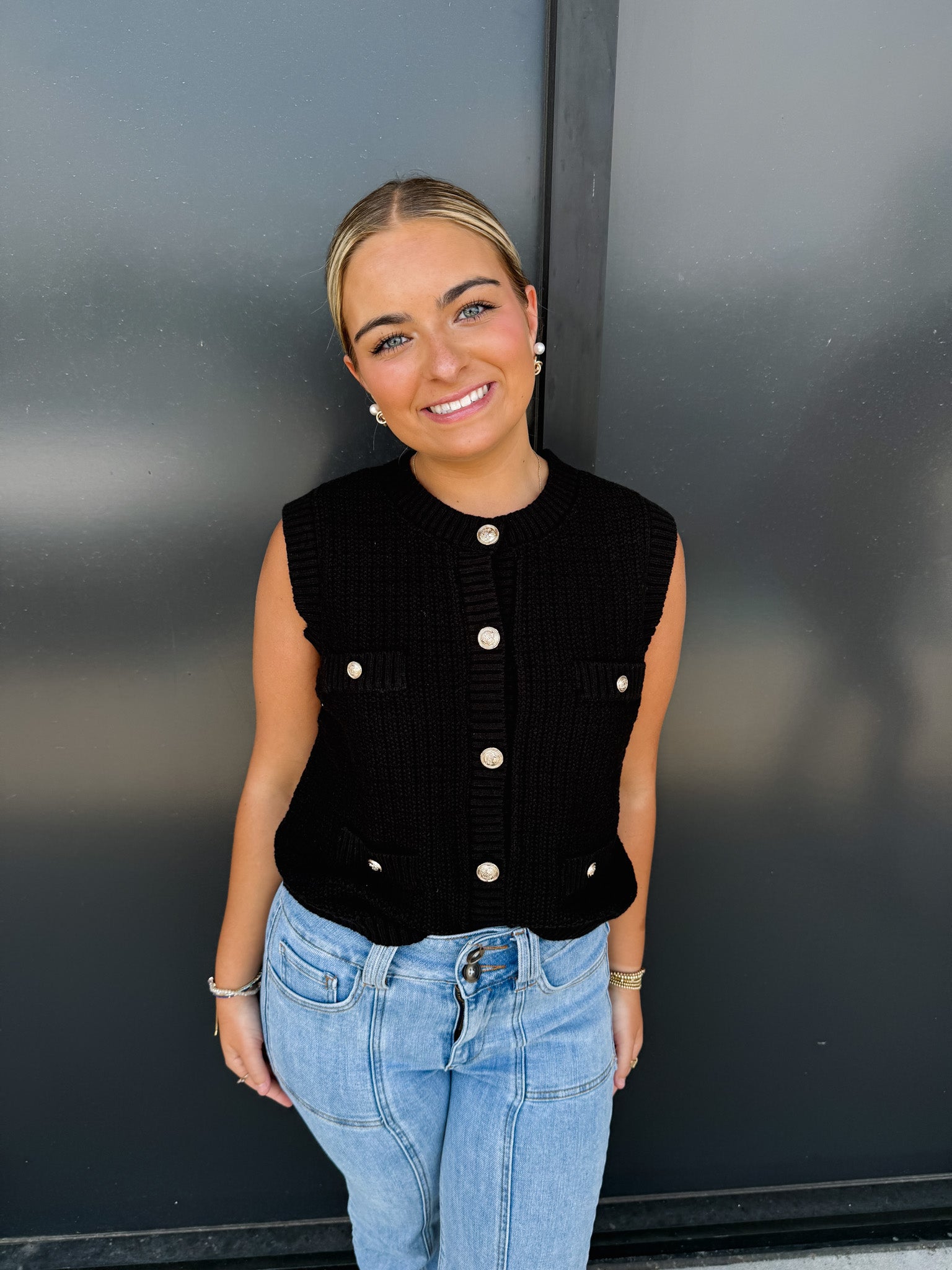 BP Natalie Sleeveless Cardigan