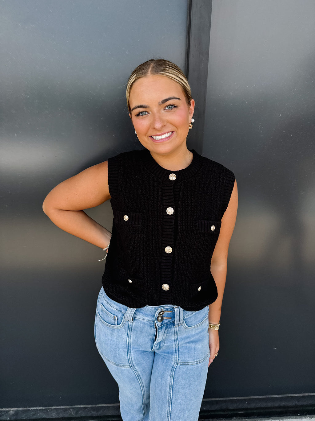 BP Natalie Sleeveless Cardigan