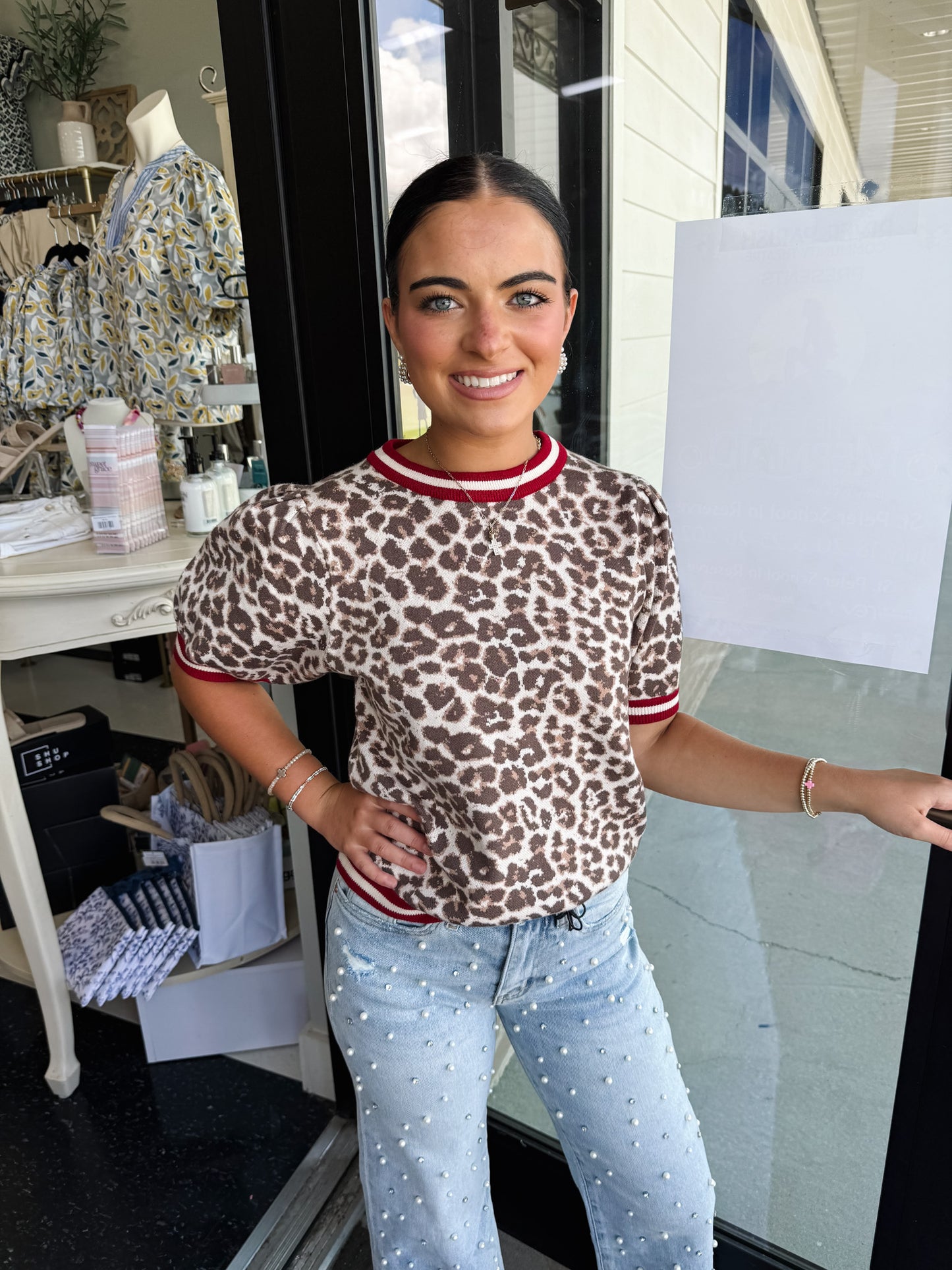 The Erin Leopard top