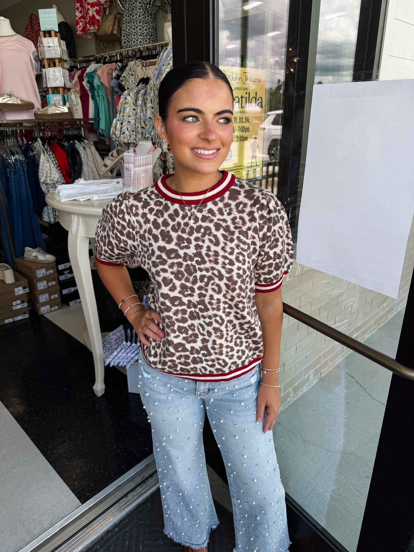 The Erin Leopard top