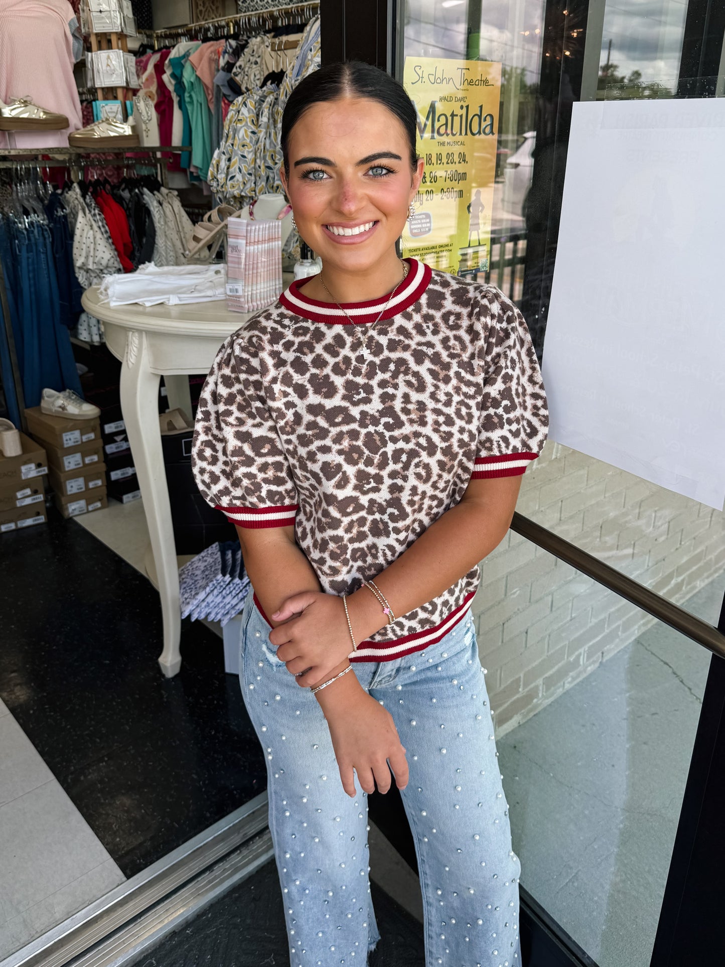 The Erin Leopard top