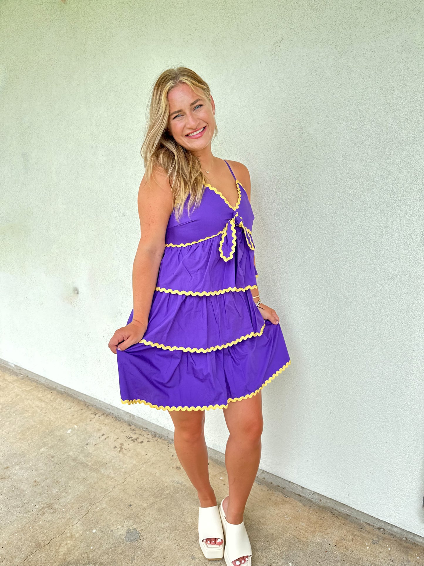 Peach Love Tiered Dress