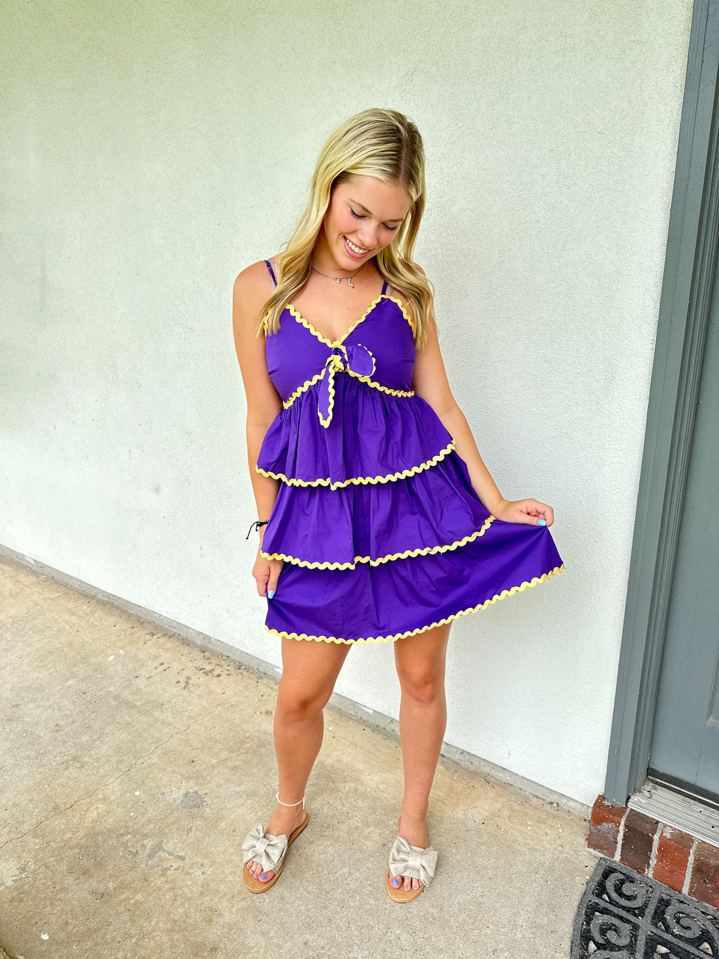 Peach Love Tiered Dress
