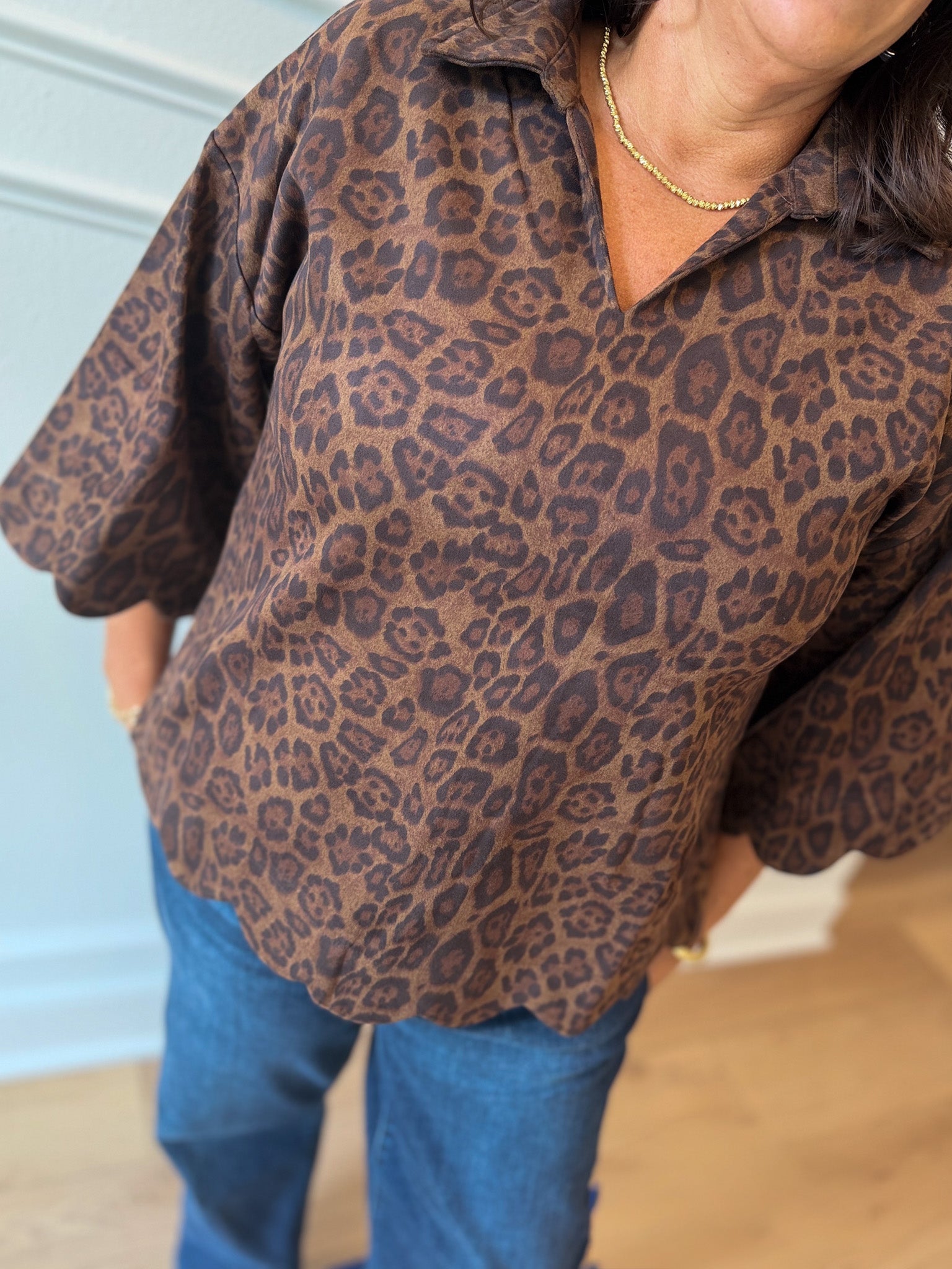 Wildly Chic Faux Suede Top