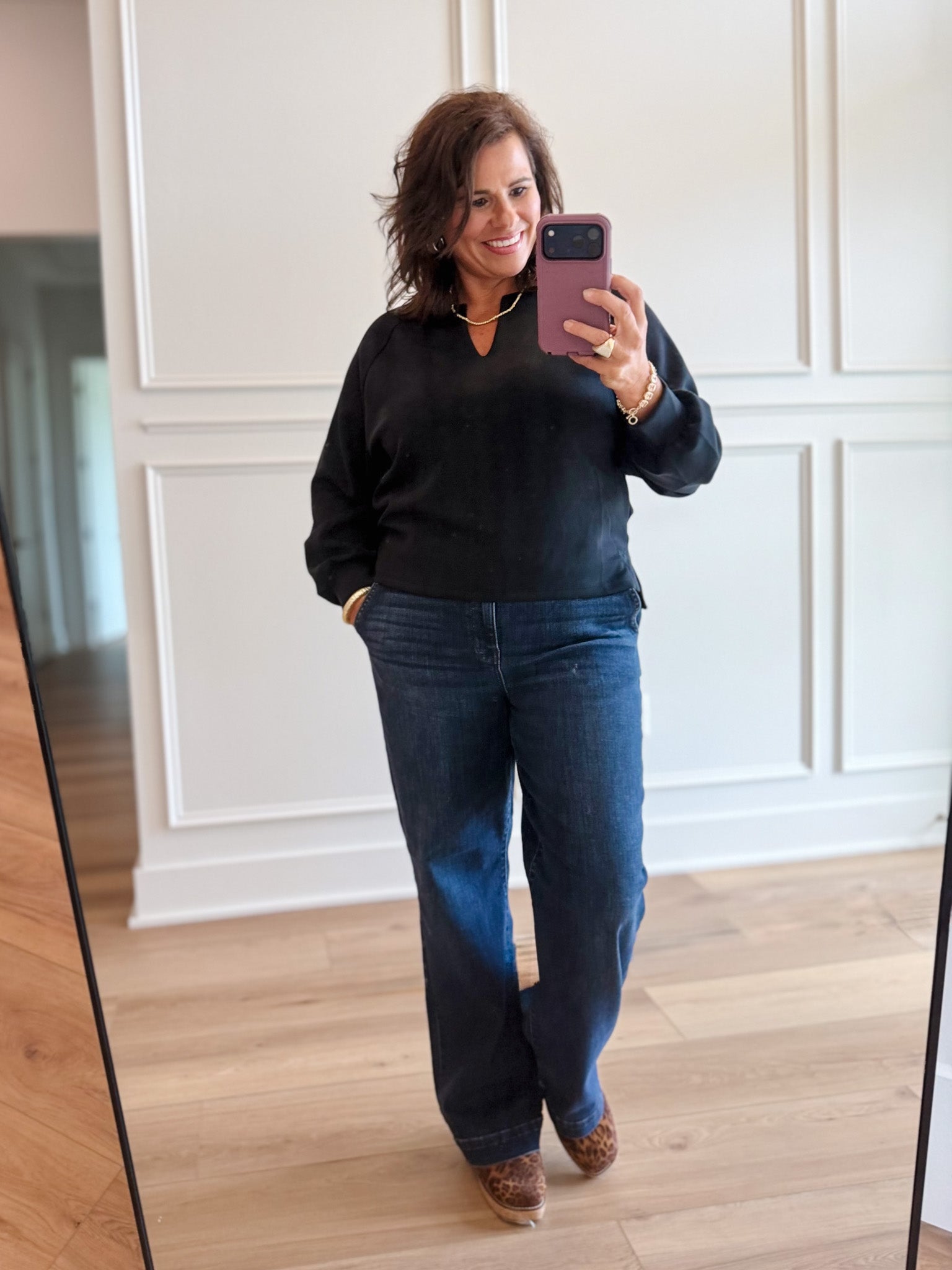 Sofie Soft Split Neck Top