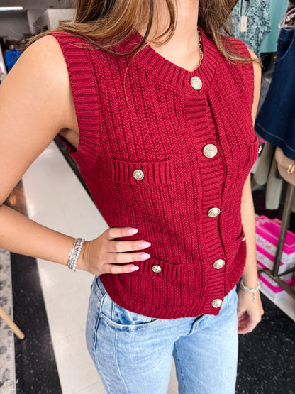 BP Natalie Sleeveless Cardigan