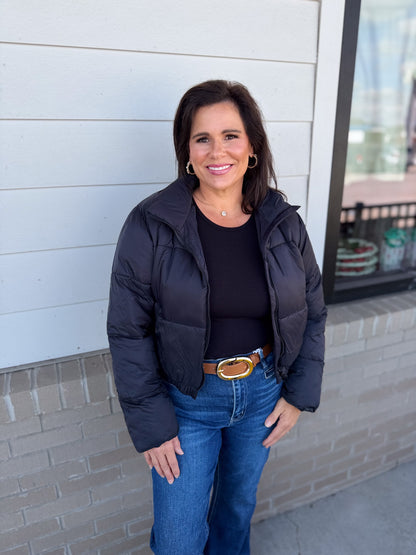 Luxe Nylon Puffer Jacket