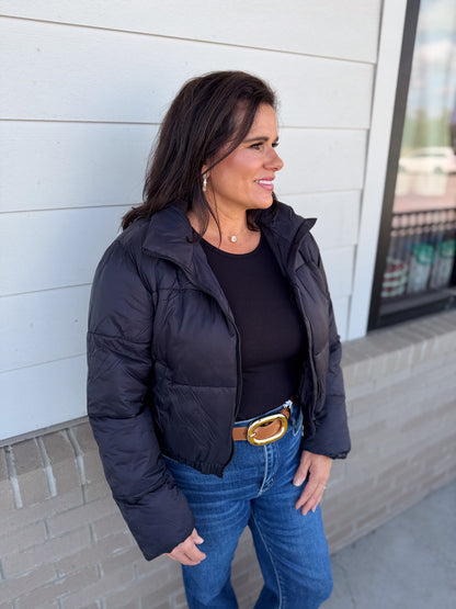 Luxe Nylon Puffer Jacket