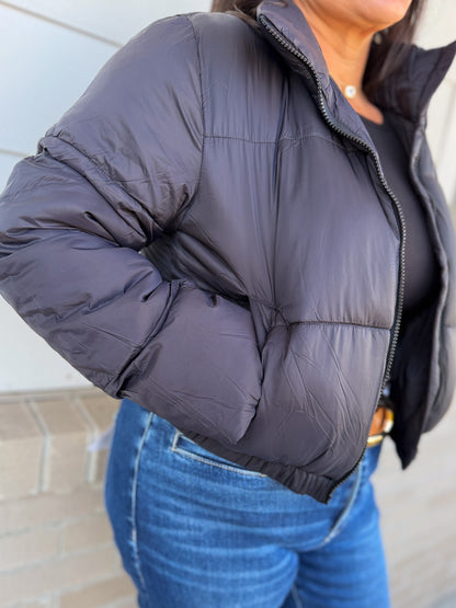 Luxe Nylon Puffer Jacket