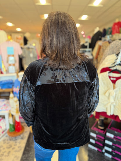 Ricky Contrast Velvet Top