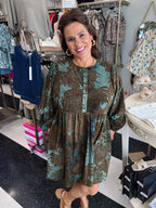 3/4 Sleeve After Dusk Dress