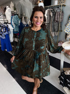 3/4 Sleeve After Dusk Dress